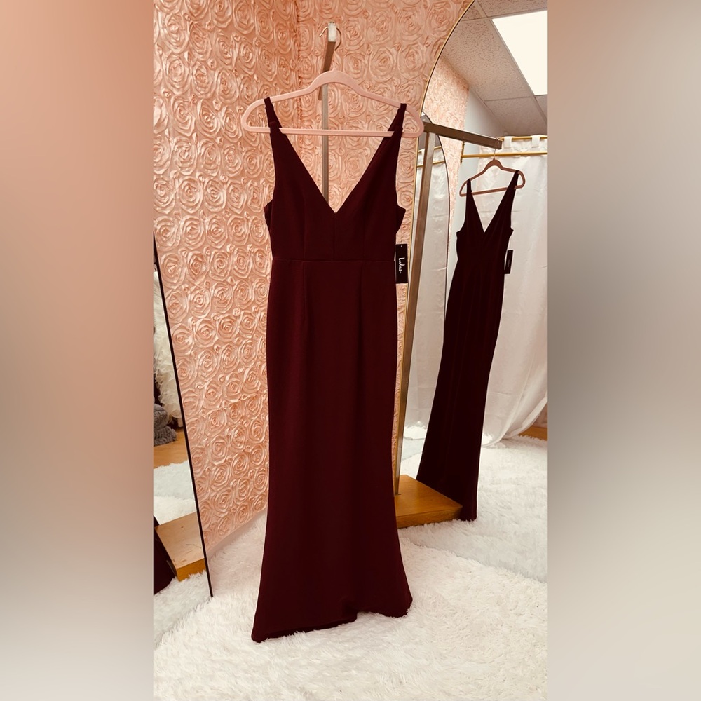 Lulu's Deep Burgundy Maxi Dress